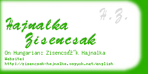 hajnalka zisencsak business card